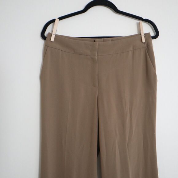 Escada Size 36 US S Talisa Trouser 'Antique Gold' Tan Wide Leg Pants - Picture 2 of 10